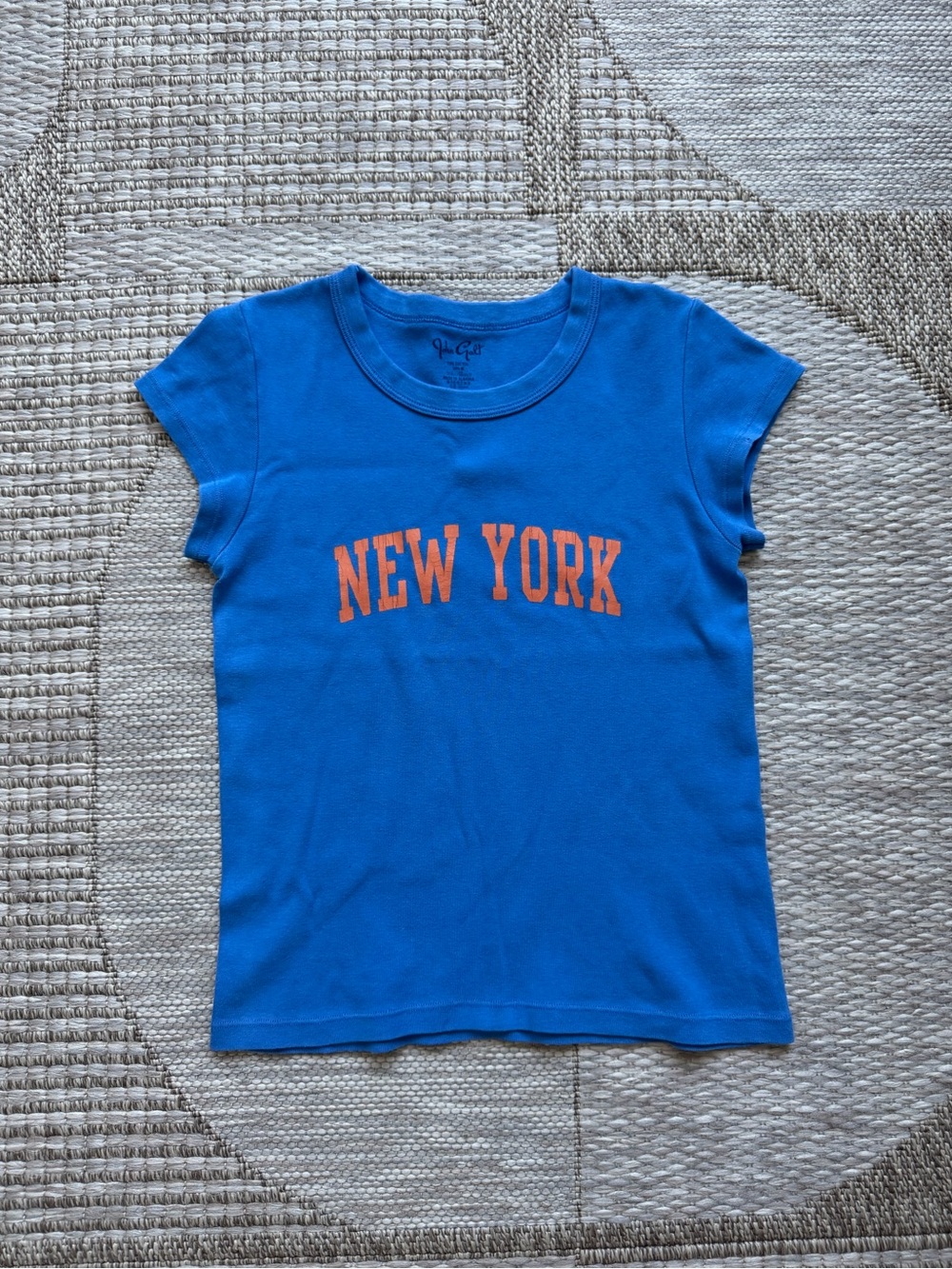 Brandy Melville Blue & Orange Baby Tee
